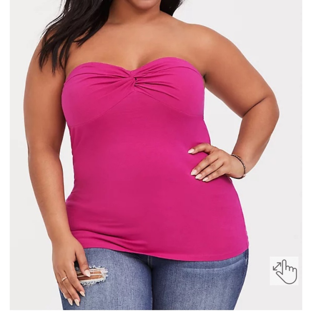 FOXY KNOT FRONT TUBE TOP